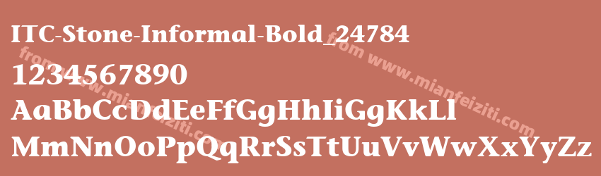 ITC-Stone-Informal-Bold_24784字体预览