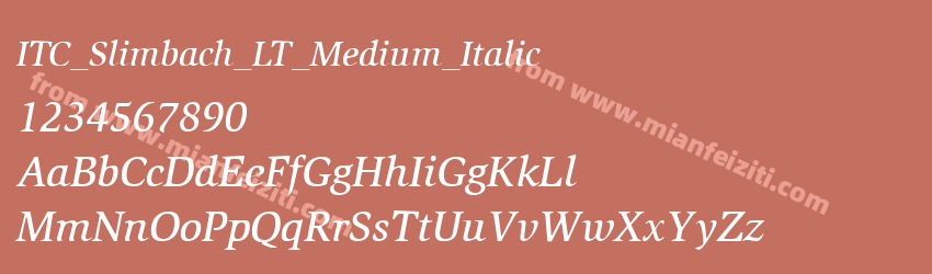 ITC Slimbach LT Medium Italic预览图1
