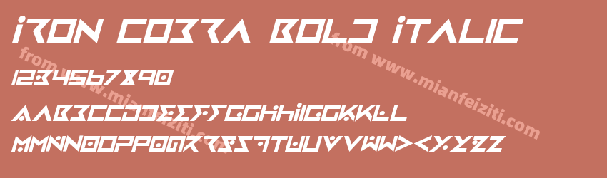 Iron Cobra Bold Italic预览图1
