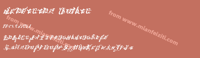 Ivalician Gothic Regular预览图1