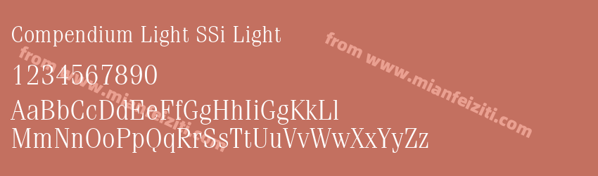 Compendium Light SSi Light字体预览