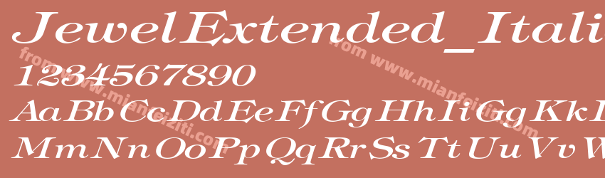 Jewel Extended ItalicSWFTE预览图1