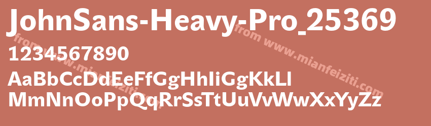 John Sans Heavy Pro_25369预览图1