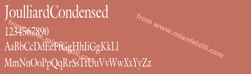Joulliard Condensed RegularSWFTE预览图1