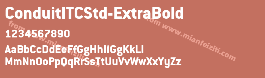 ConduitITCStd-ExtraBold字体预览