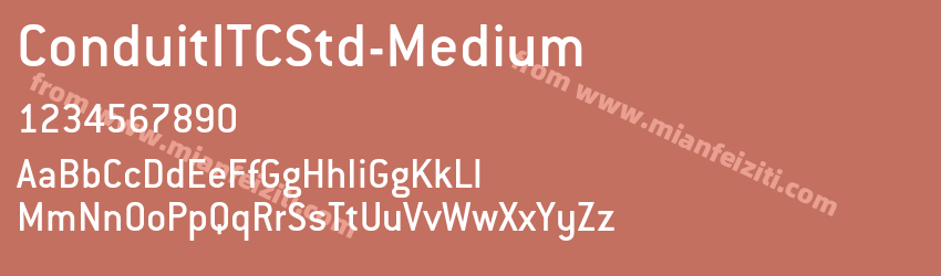ConduitITCStd-Medium字体预览