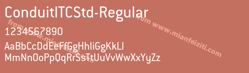 ConduitITCStd-Regular字体预览