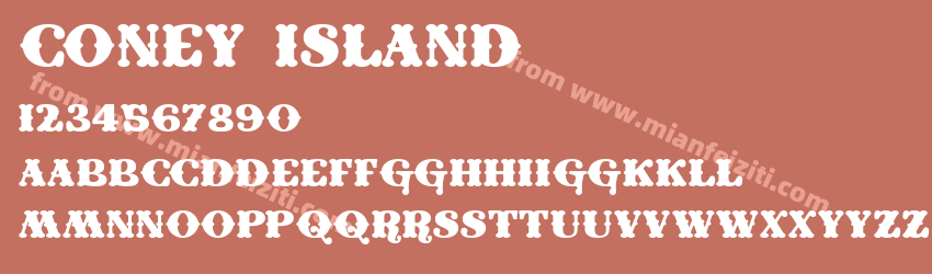Coney Island字体预览