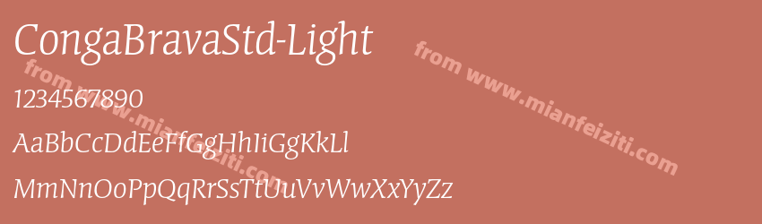 CongaBravaStd-Light字体预览