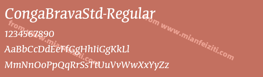 CongaBravaStd-Regular字体预览