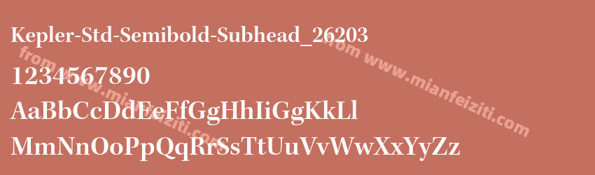 Kepler Std Semibold Subhead_26203预览图1