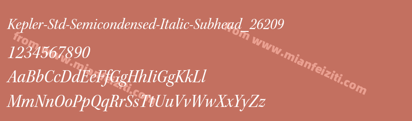 Kepler Std Semicondensed Italic Subhead_26209预览图1