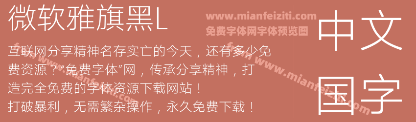 微软雅旗黑L预览图1