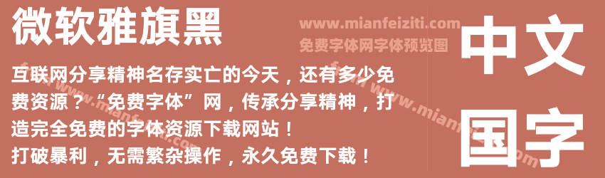 微软雅旗黑预览图1