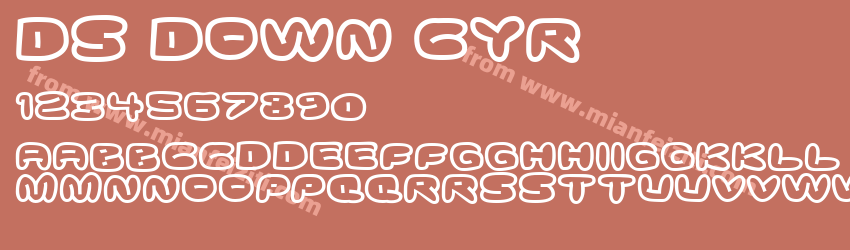 DS Down Cyr字体预览
