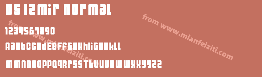 DS Izmir Normal字体预览