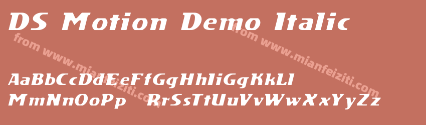 DS Motion Demo Italic字体预览