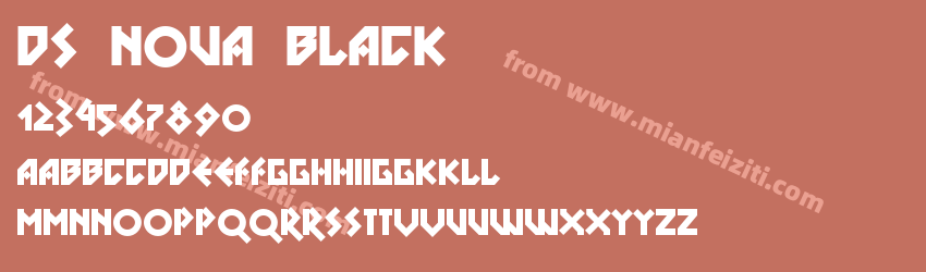 DS Nova Black字体预览