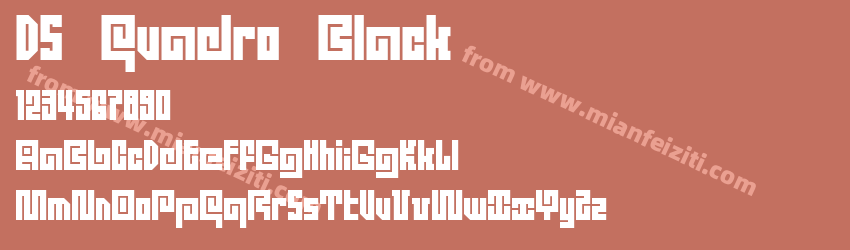 DS Quadro Black字体预览