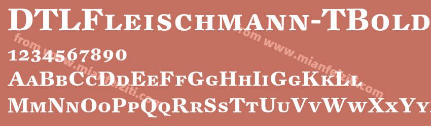 DTL Fleischmann T Bold Caps预览图1