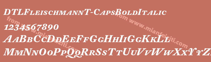 DTL FleischmannT Caps Bold Italic预览图1