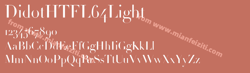 Didot HTF L64 Light预览图1
