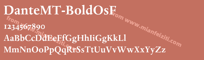 DanteMT Bold OsF预览图1