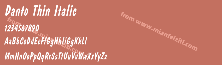 Danto Thin Italic预览图1
