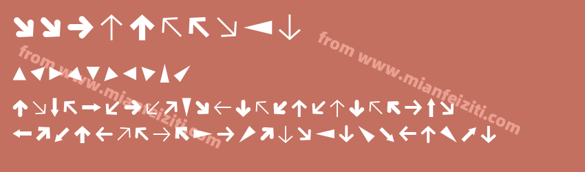 FF Dingbats Arrows One预览图1
