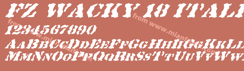 FZ WACKY 18 ITALIC预览图1