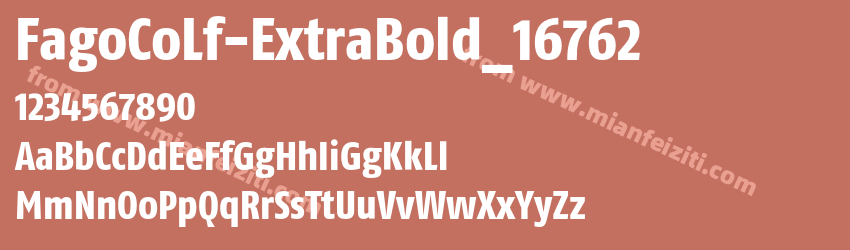 FagoCoLf-ExtraBold_16762字体预览