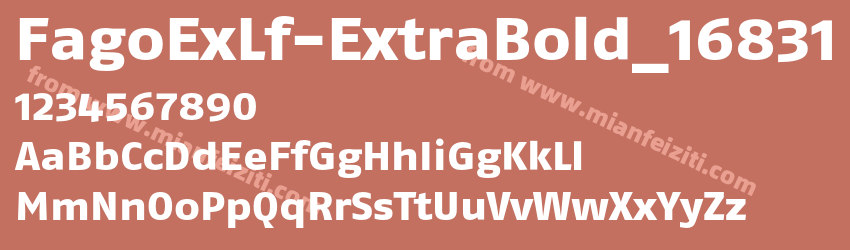FagoExLf-ExtraBold_16831字体预览