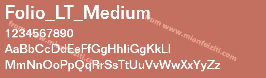 Folio LT Medium预览图1
