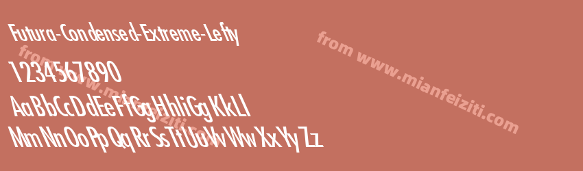 Futura Condensed Extreme Lefty预览图1