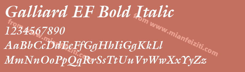 Galliard EF Bold Italic预览图1