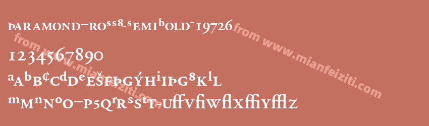 GaramondProSSK-SemiBold_19726字体预览