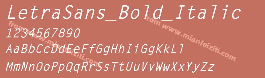 Letra Sans Bold Italic预览图1