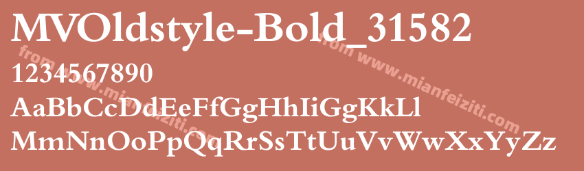 MV Oldstyle Bold_31582预览图1