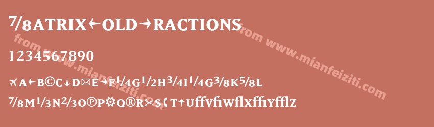 Matrix Bold Fractions预览图1