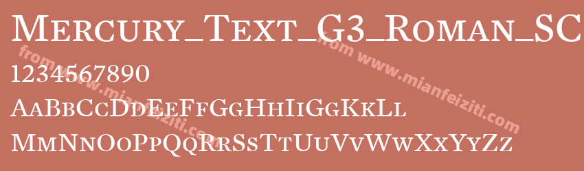 Mercury Text G3 Roman SC预览图1