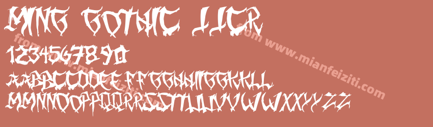 Ming Gothic JJCR字体预览