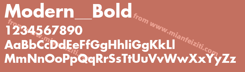 Modern__Bold字体预览