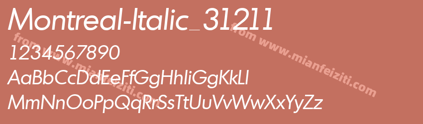 Montreal Italic_31211预览图1