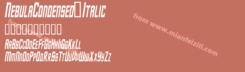 Nebula Condensed ItalicSWFTE预览图1