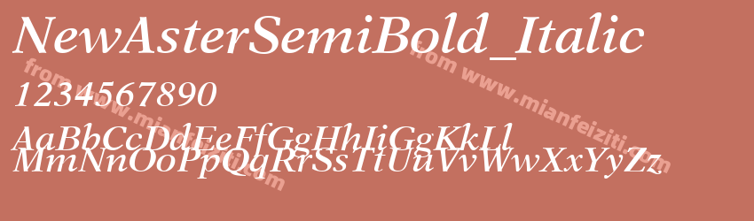 New Aster Semibold Italic预览图1