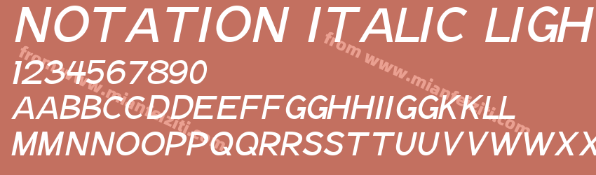 Notation Italic Light JL预览图1