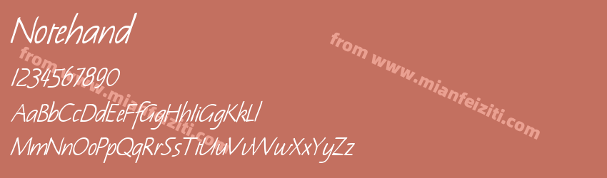 Notehand Gras Italique预览图1