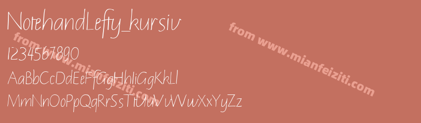 Notehand Lefty Italique预览图1