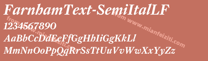 Farnham Text Semi ItalLF预览图1