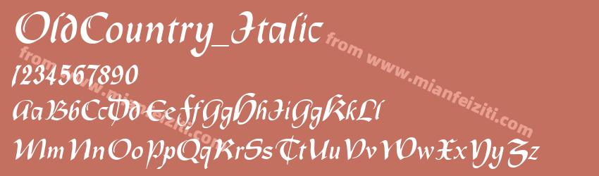 Old Country ItalicSWFTE预览图1